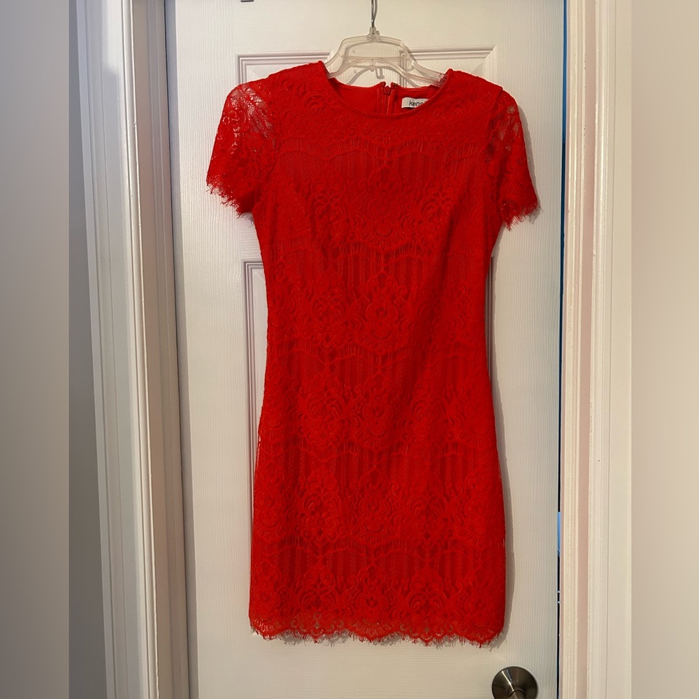 Kensie coral dress size 2